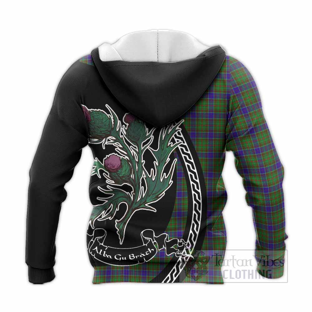 Adam Family Crest Tartan Knitted Hoodie Alba Thistle Inspired - Tartan Vibes Clothing