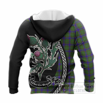 Adam Family Crest Tartan Knitted Hoodie Alba Thistle Inspired