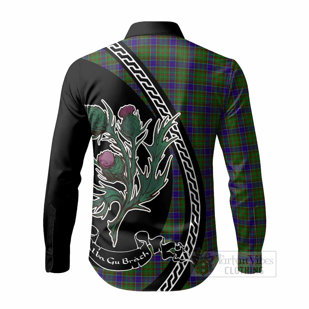 Adam Family Crest Tartan Long Sleeve Button Shirts Alba Thistle Inspired - Tartan Vibes Clothing