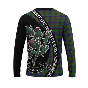 Adam Family Crest Tartan Long Sleeve T-Shirt Alba Thistle Inspired