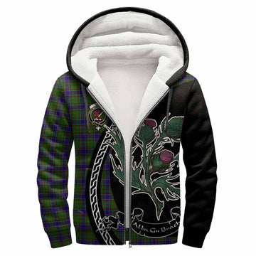 Adam Family Crest Tartan Sherpa Hoodie Alba Thistle Inspired