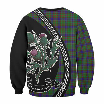 Adam Family Crest Tartan Sweatshirt Alba Thistle Inspired