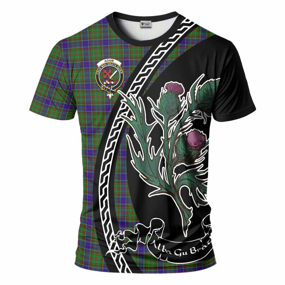 Adam Family Crest Tartan T-Shirt Alba Thistle Inspired - Tartan Vibes Clothing