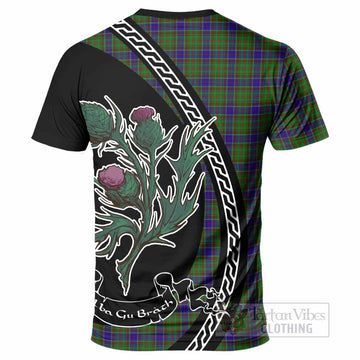 Adam Family Crest Tartan T-Shirt Alba Thistle Inspired