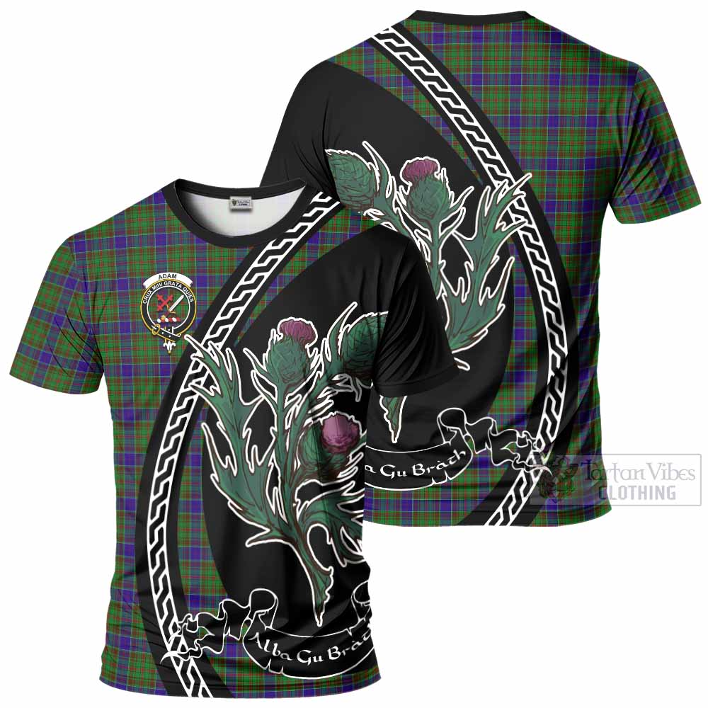 Adam Family Crest Tartan T-Shirt Alba Thistle Inspired - Tartan Vibes Clothing