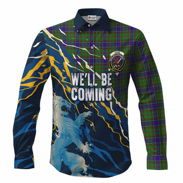 Adam Scotland Tartan Long Sleeve Button Shirts WC2026 Football - We'll Be Coming