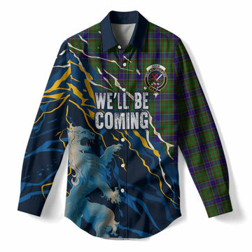 Adam Scotland Tartan Women Casual Shirt WC2026 Football - We'll Be Coming