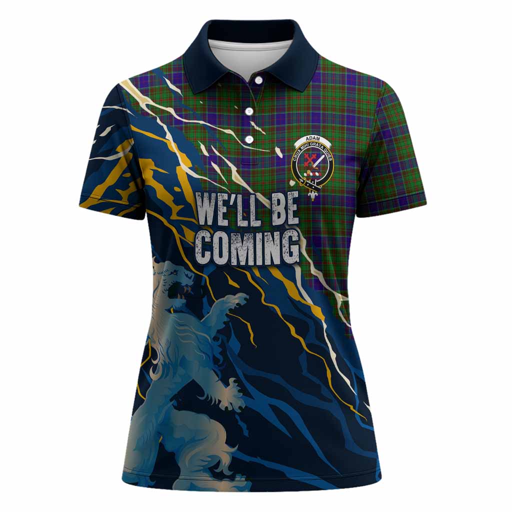 Adam Scotland Tartan Women Polo Shirt WC2026 Football - We'll Be Coming