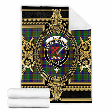Adam Scottish Tartan Crest Blanket Royal Stylized