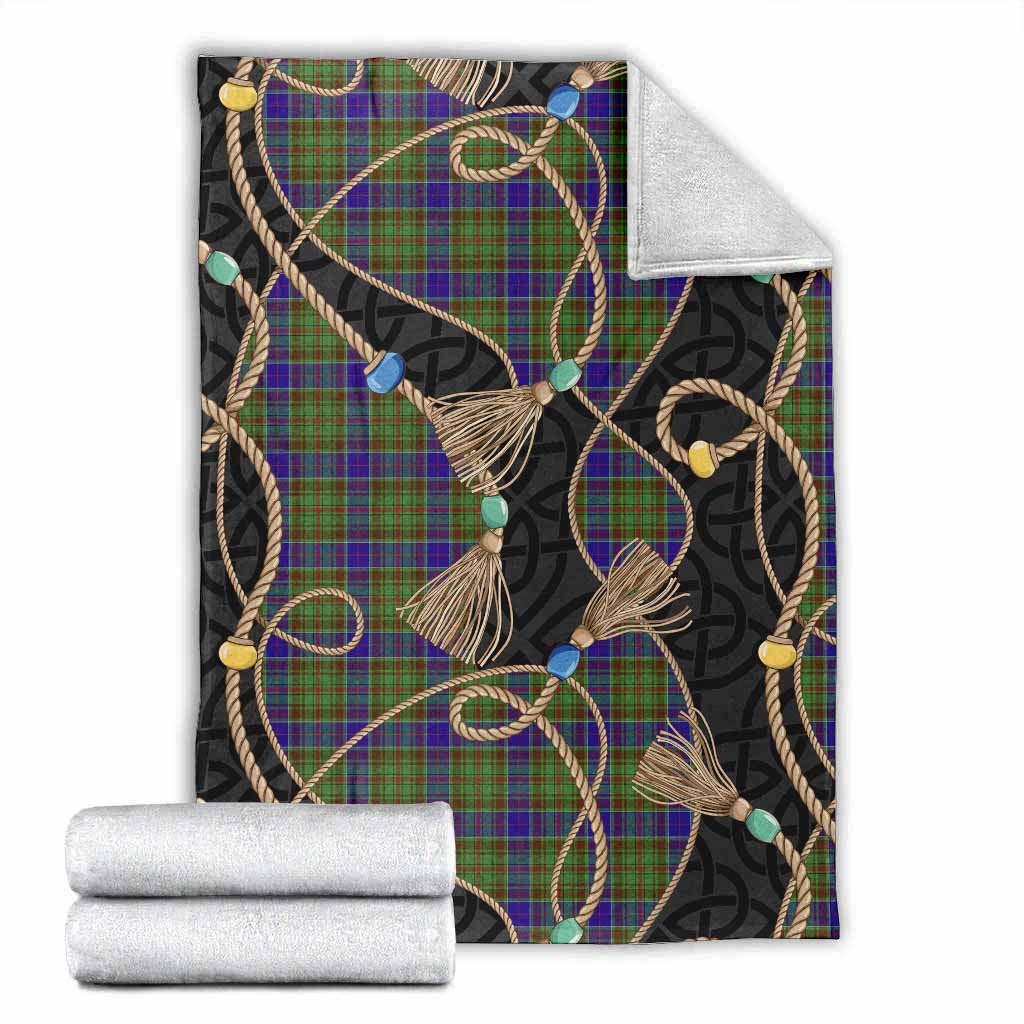 Adam Scottish Tartan Twisted Ropes Stylized Blanket X-Large 59 x 79 inches 150 x 200 cm - Tartan Vibes Clothing