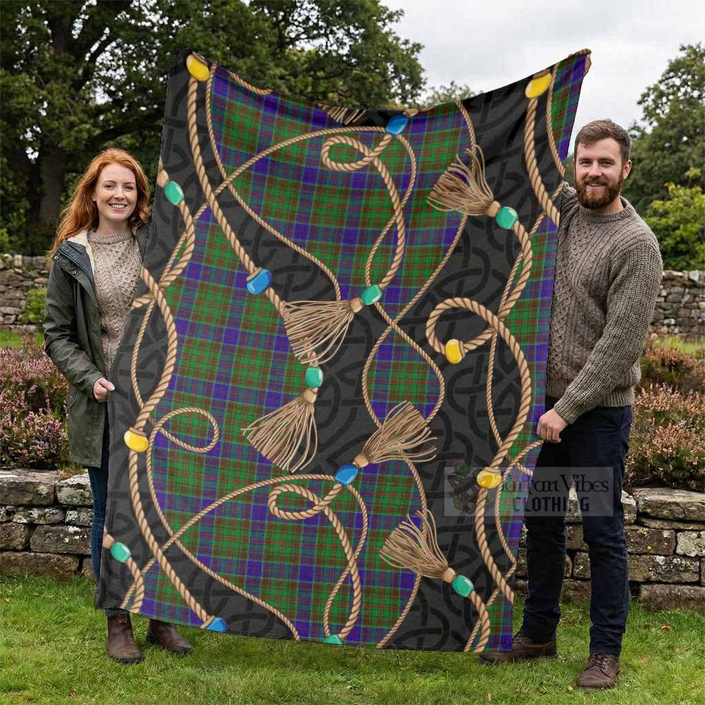 Adam Scottish Tartan Twisted Ropes Stylized Blanket - Tartan Vibes Clothing