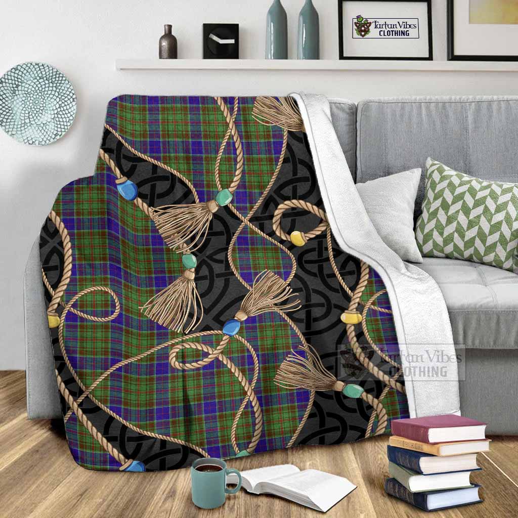 Adam Scottish Tartan Twisted Ropes Stylized Blanket - Tartan Vibes Clothing