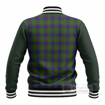 Adam Tartan Accent Baseball Jacket with Family Crest