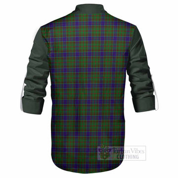 Adam Tartan Accent Ghillie Shirt with Family Crest