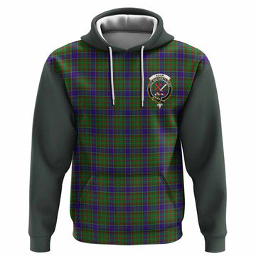 Adam Tartan Accent Hoodie with Family Crest