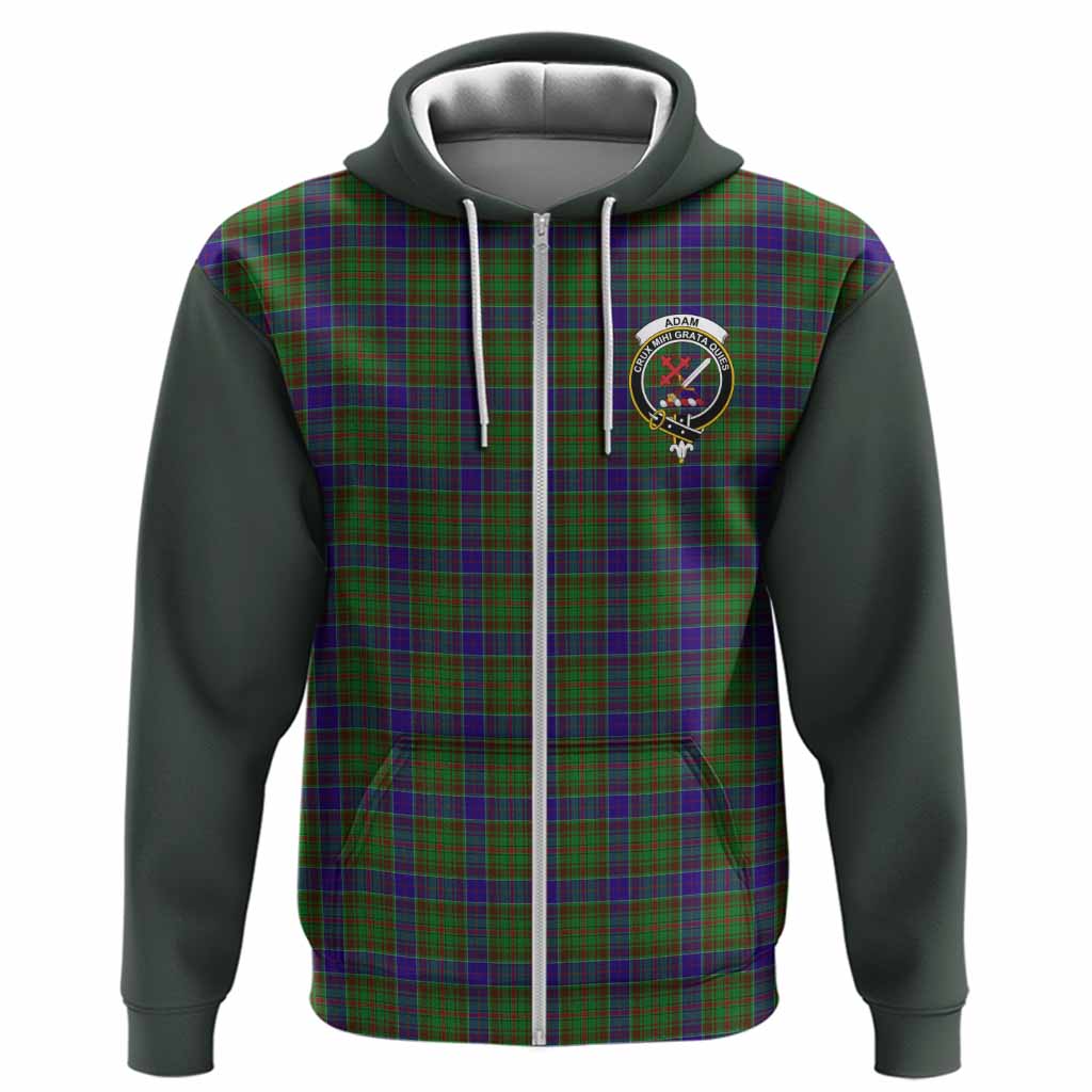 Adam Tartan Accent Hoodie with Family Crest