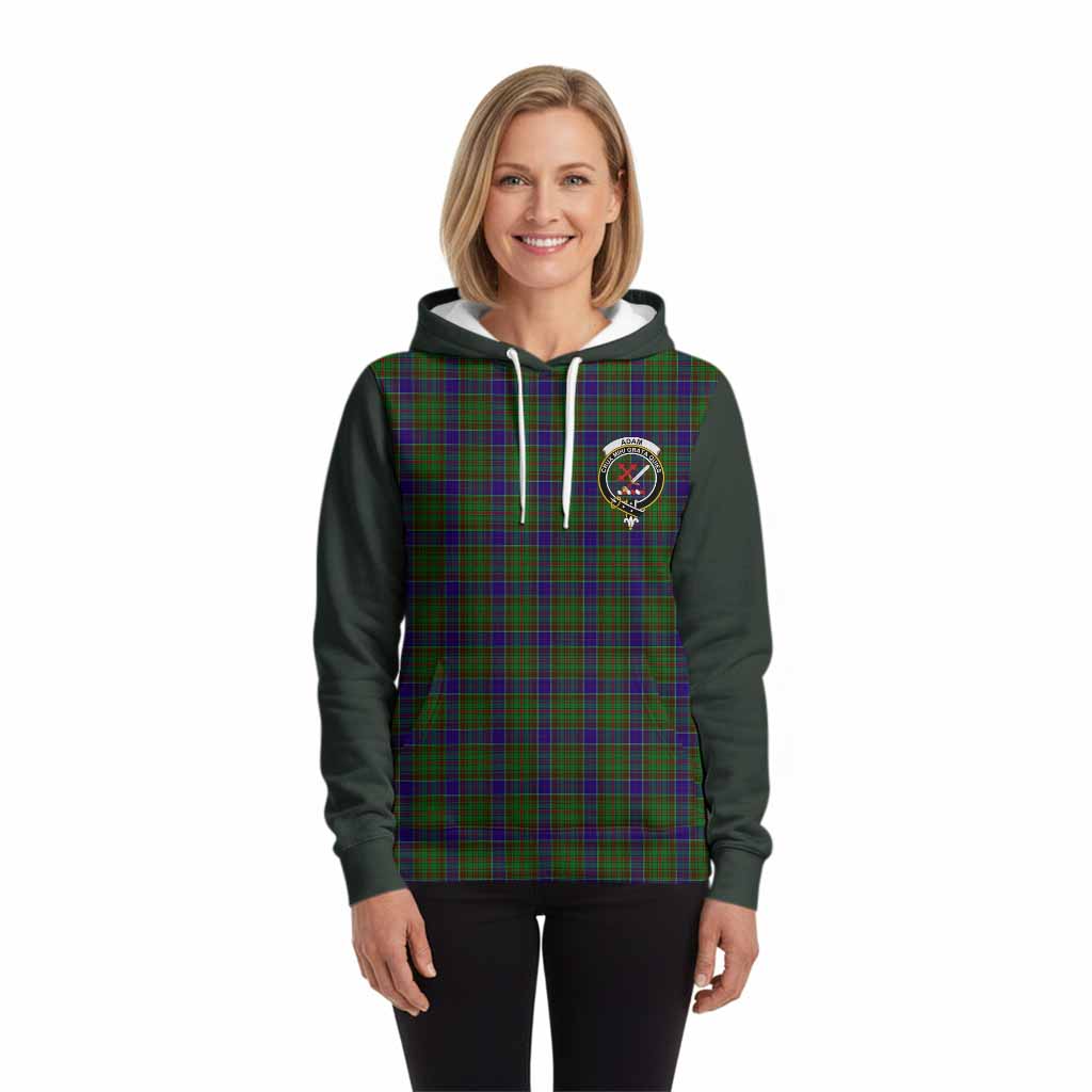 Adam Tartan Accent Hoodie with Family Crest