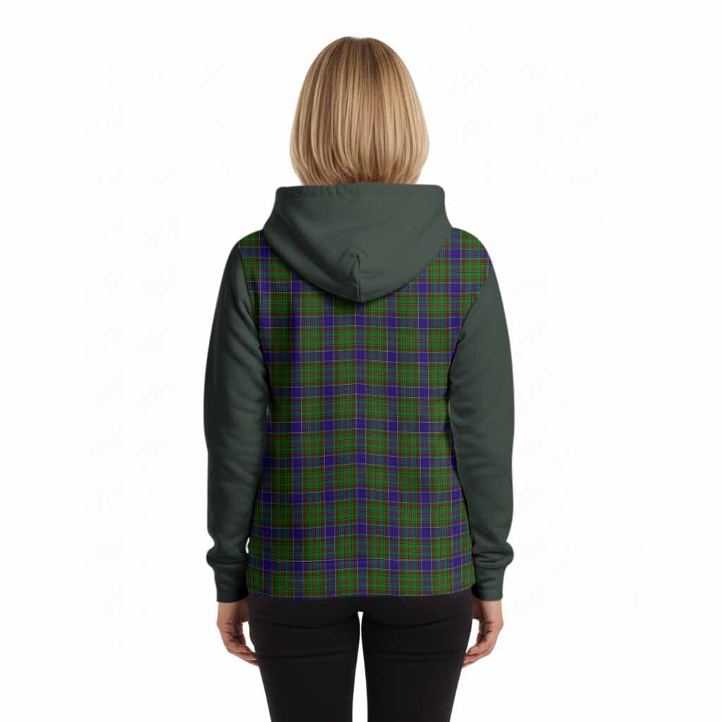Adam Tartan Accent Hoodie with Family Crest