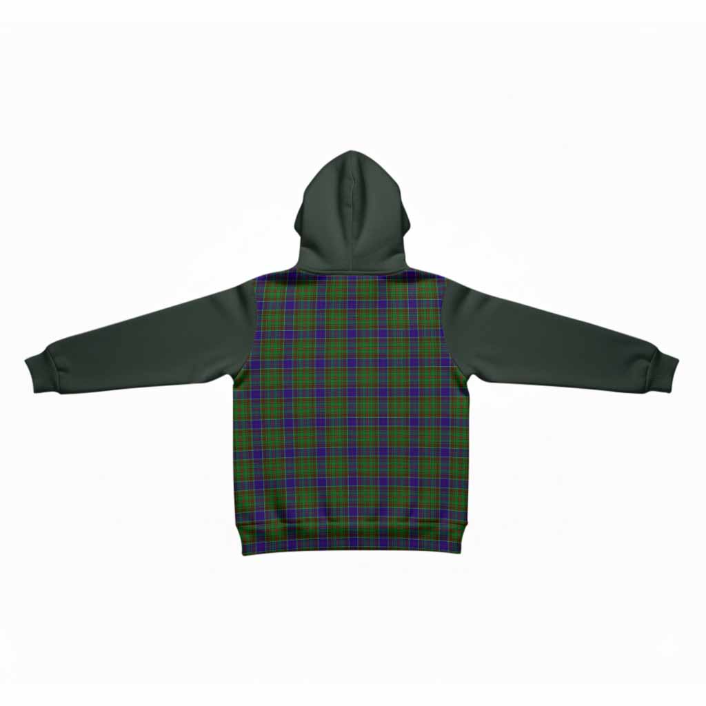 Adam Tartan Accent Kid Hoodie with Family Crest