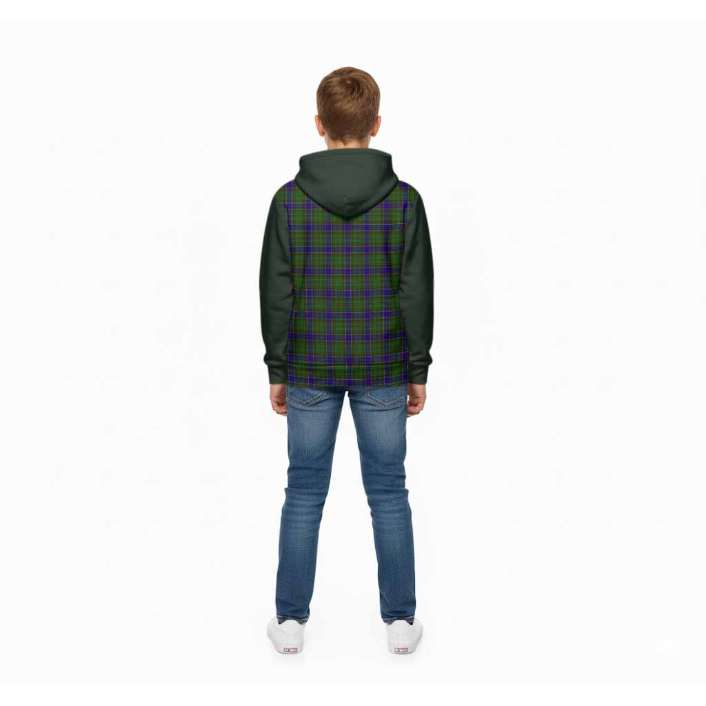 Adam Tartan Accent Kid Hoodie with Family Crest