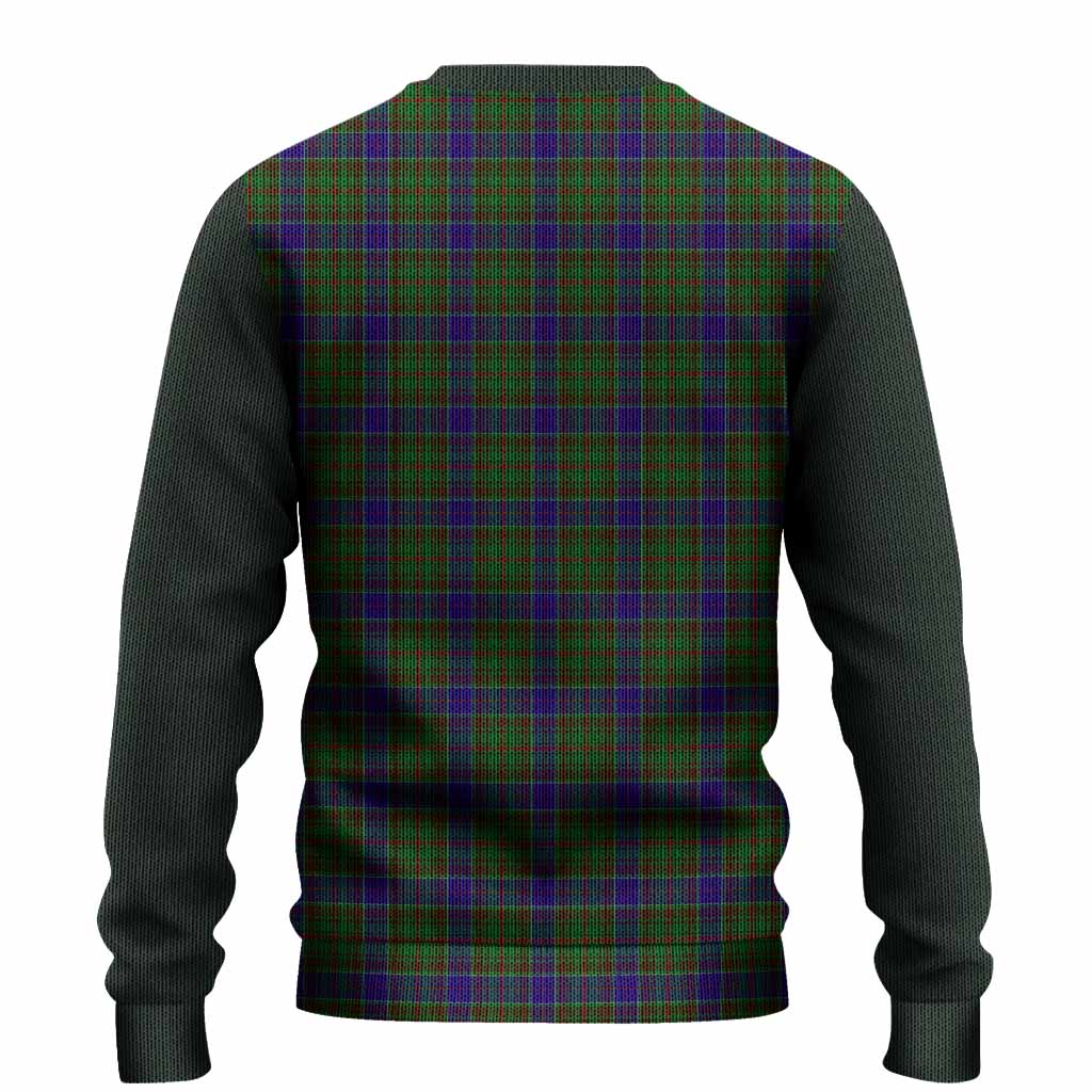 Adam Tartan Accent Knitted Sweater with Family Crest