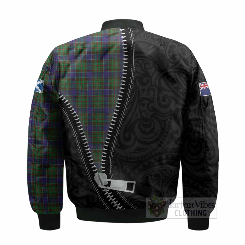 Adam Tartan Bomber Jacket New Zealand Pattern Unique Zipper Stylized