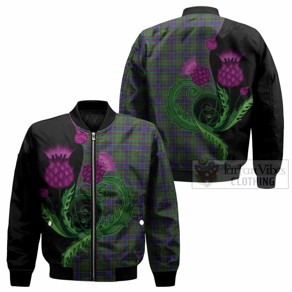 Adam Tartan Bomber Jacket Traditional Scottish Thistle