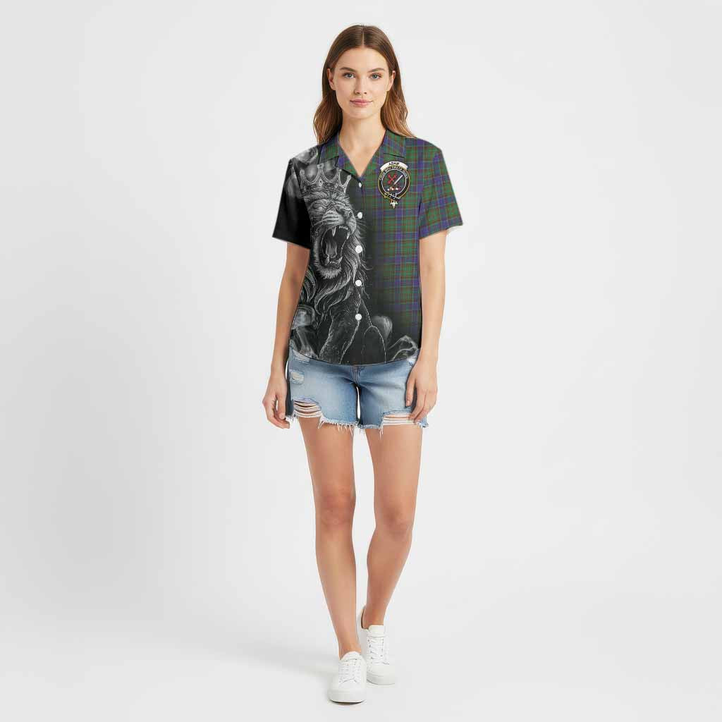 Adam Tartan Cotton Hawaiian Shirt Roaring Lion Heritage