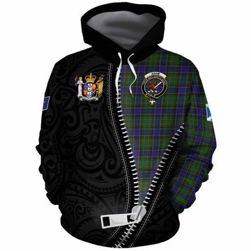 Adam Tartan Cotton Hoodie New Zealand Pattern Unique Zipper Stylized
