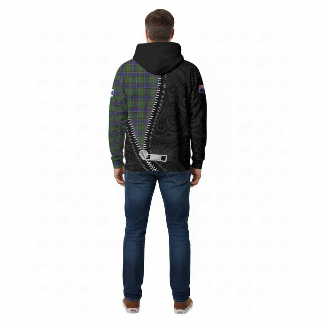 Adam Tartan Cotton Hoodie New Zealand Pattern Unique Zipper Stylized