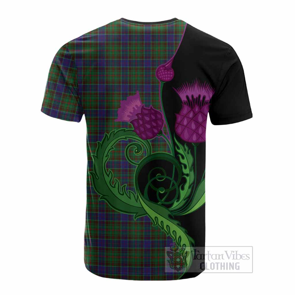 Adam Tartan Cotton T-shirt Traditional Scottish Thistle
