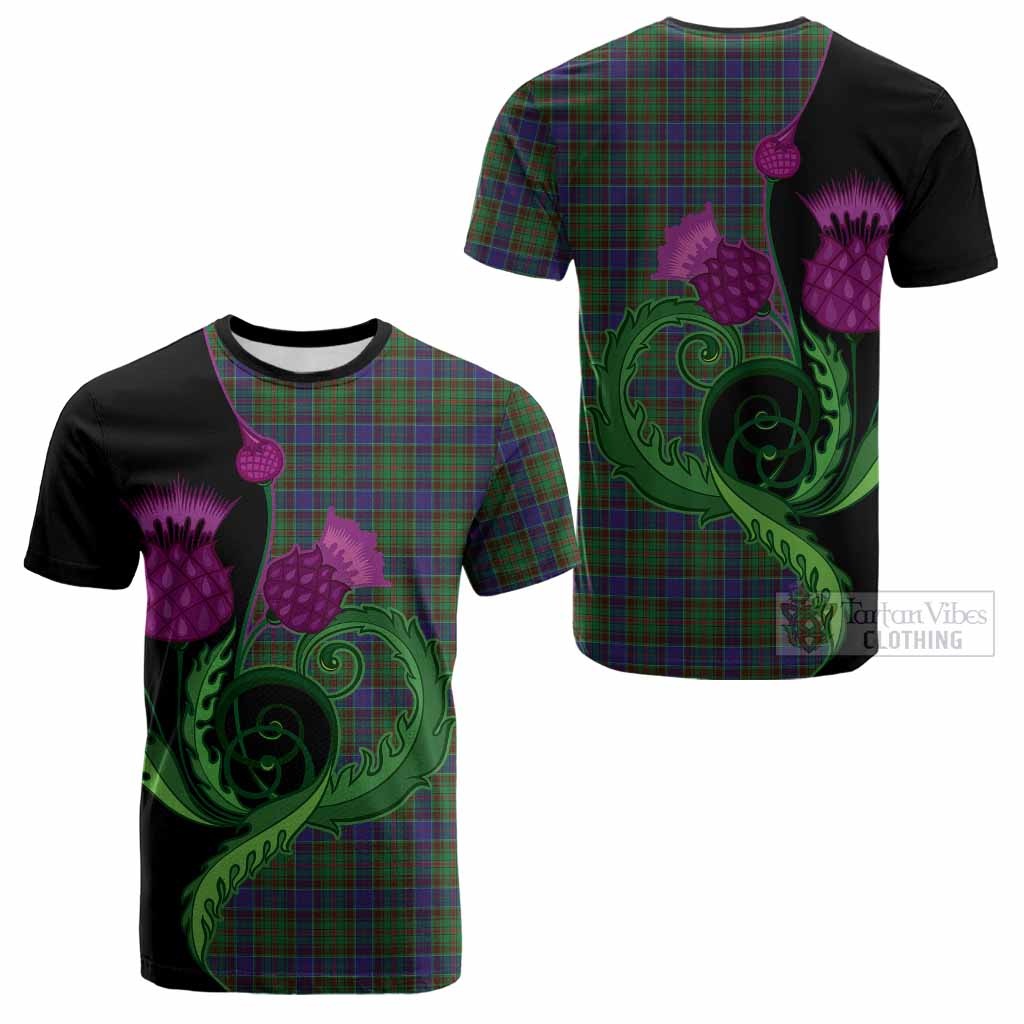 Adam Tartan Cotton T-shirt Traditional Scottish Thistle
