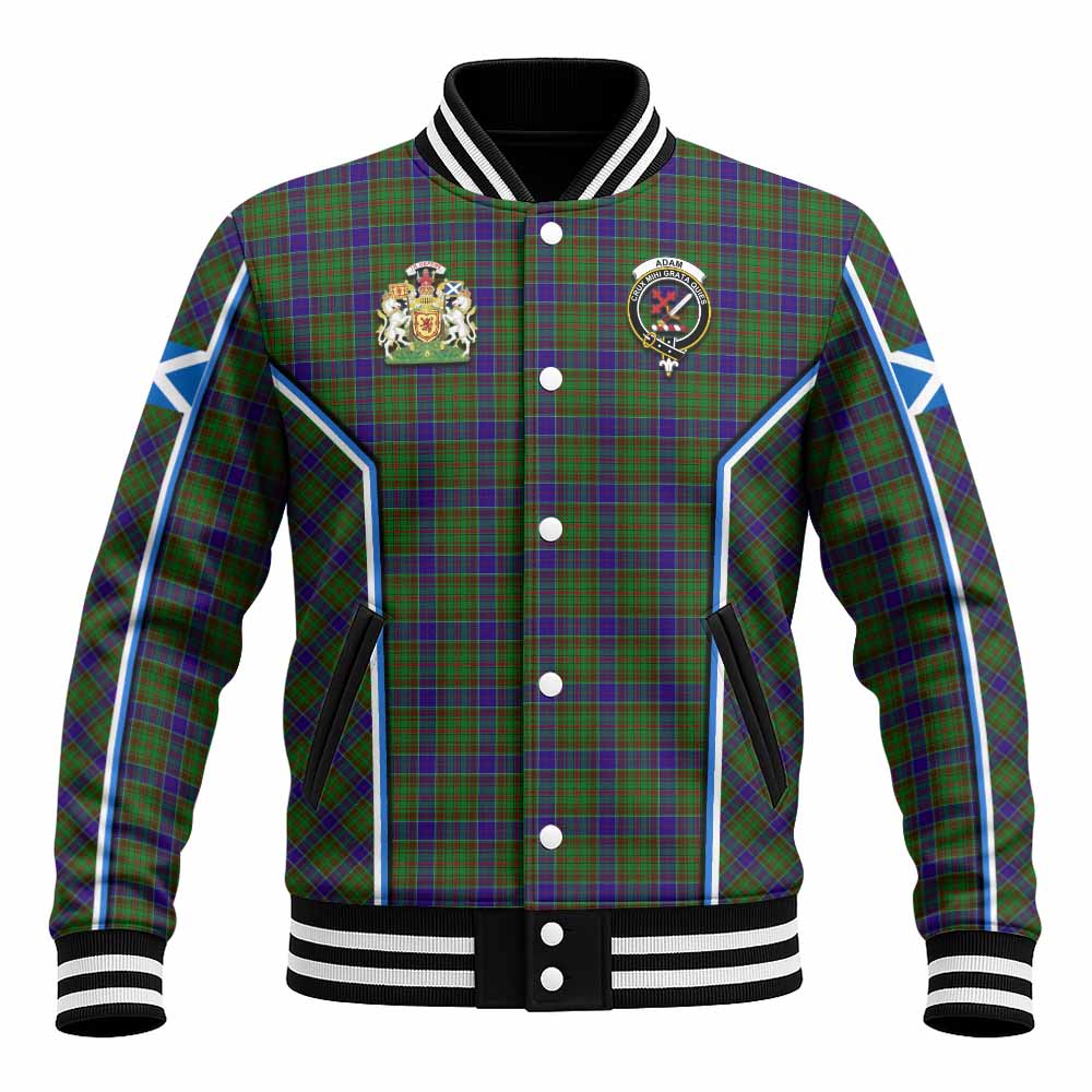 Adam Tartan Crest Baseball Jacket Scotland Coat of Arm Flag Style - Tartan Vibes Clothing