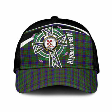 Adam Tartan Crest Classic Cap Scottish Thistle Celtic Cross Alba Gu Brath