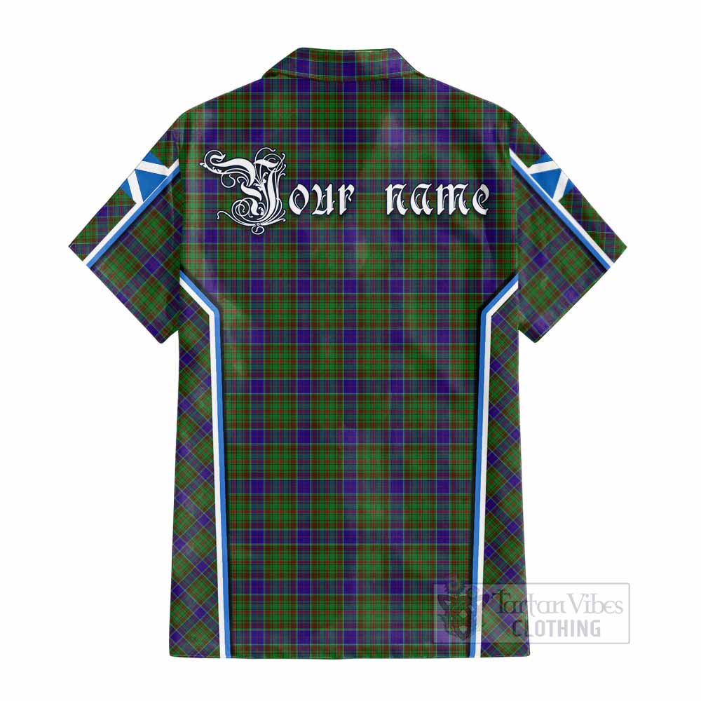 Adam Tartan Crest Cotton Hawaiian Shirt Scotland Coat of Arm Flag Style - Tartan Vibes Clothing