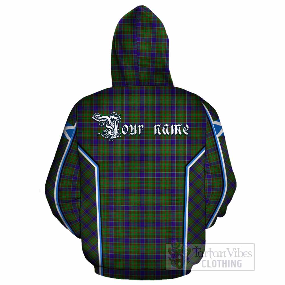 Adam Tartan Crest Cotton Hoodie Scotland Coat of Arm Flag Style - Tartan Vibes Clothing