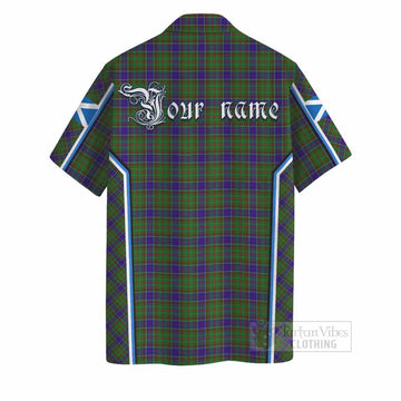 Adam Tartan Crest Hawaiian Shirt Scotland Coat of Arm Flag Style