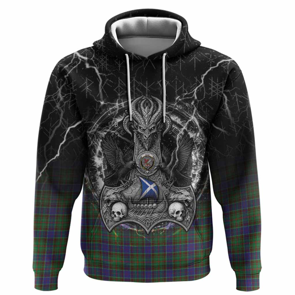 Adam Tartan Crest Hoodie Celtic Odin's Raven Legacy