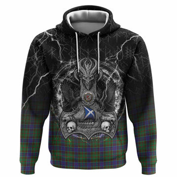Adam Tartan Crest Hoodie Celtic Odin's Raven Legacy