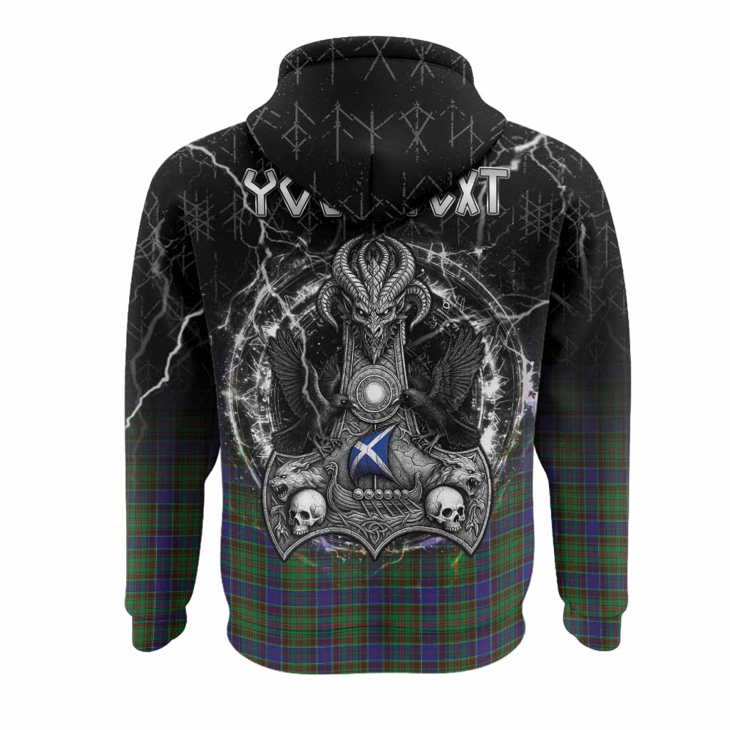 Adam Tartan Crest Hoodie Celtic Odin's Raven Legacy
