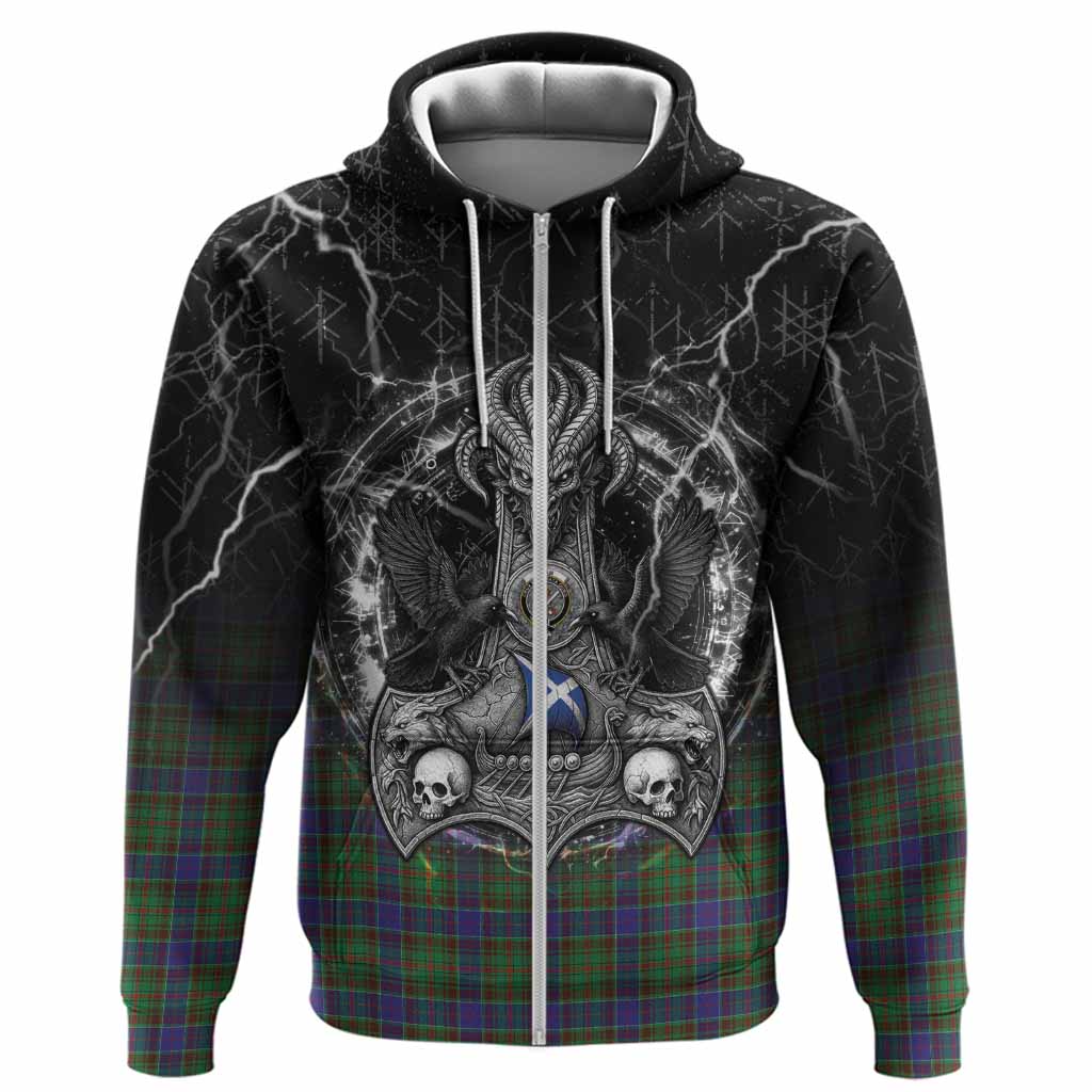 Adam Tartan Crest Hoodie Celtic Odin's Raven Legacy
