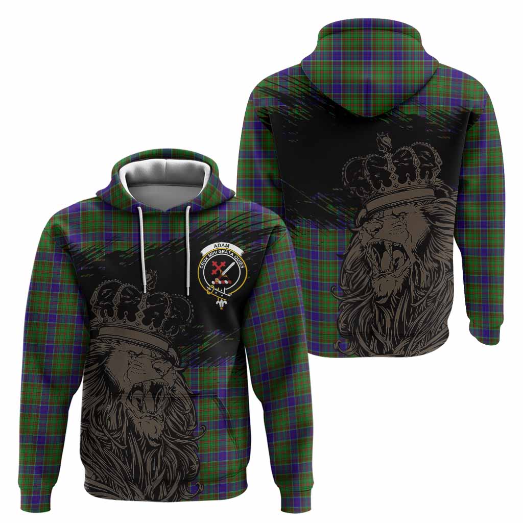 Adam Tartan Crest Hoodie Crowned Lion Heritage Style