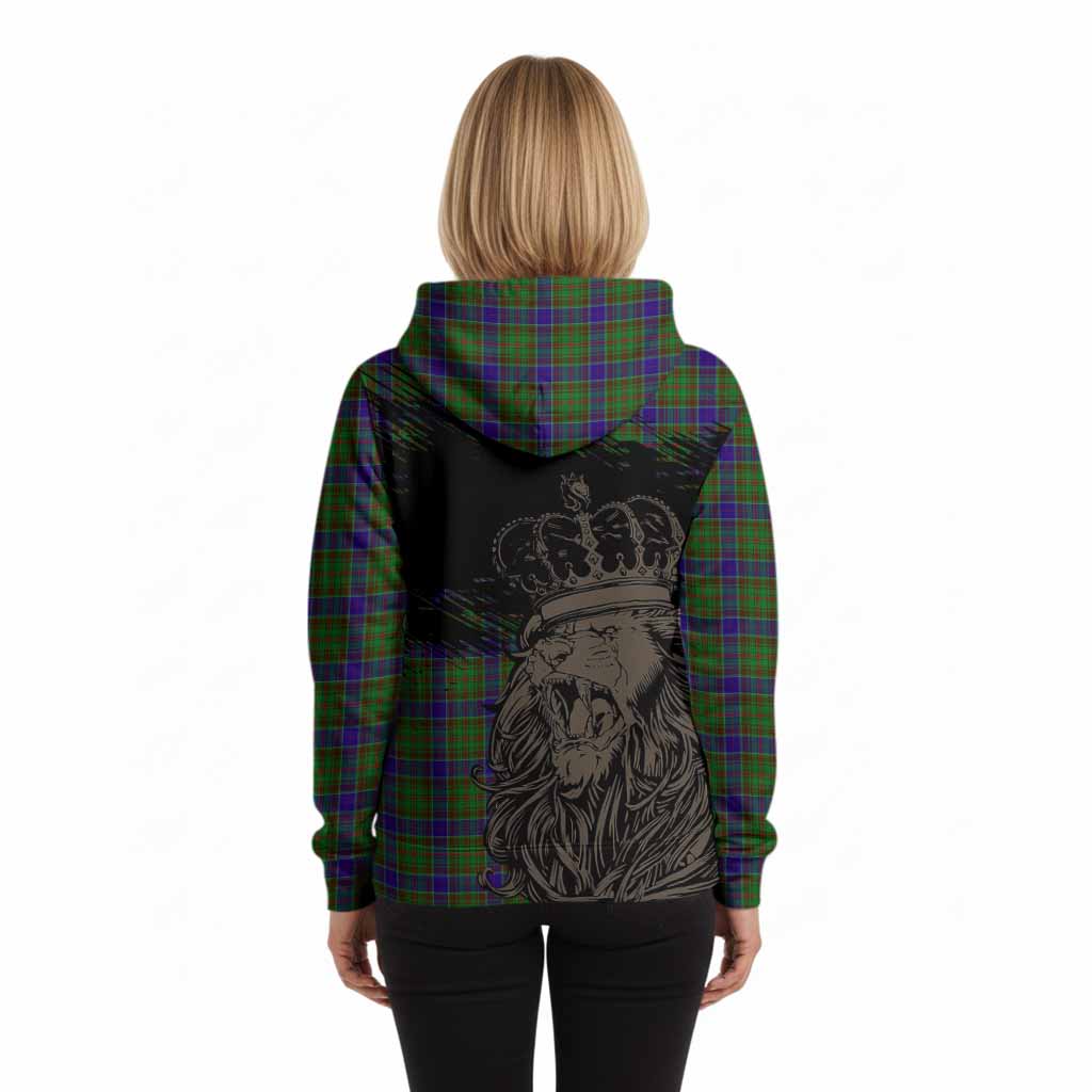 Adam Tartan Crest Hoodie Crowned Lion Heritage Style