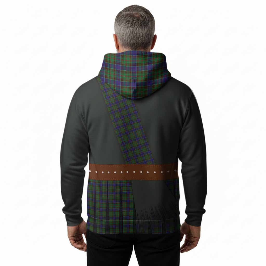 Adam Tartan Crest Hoodie Kilt Costume Style