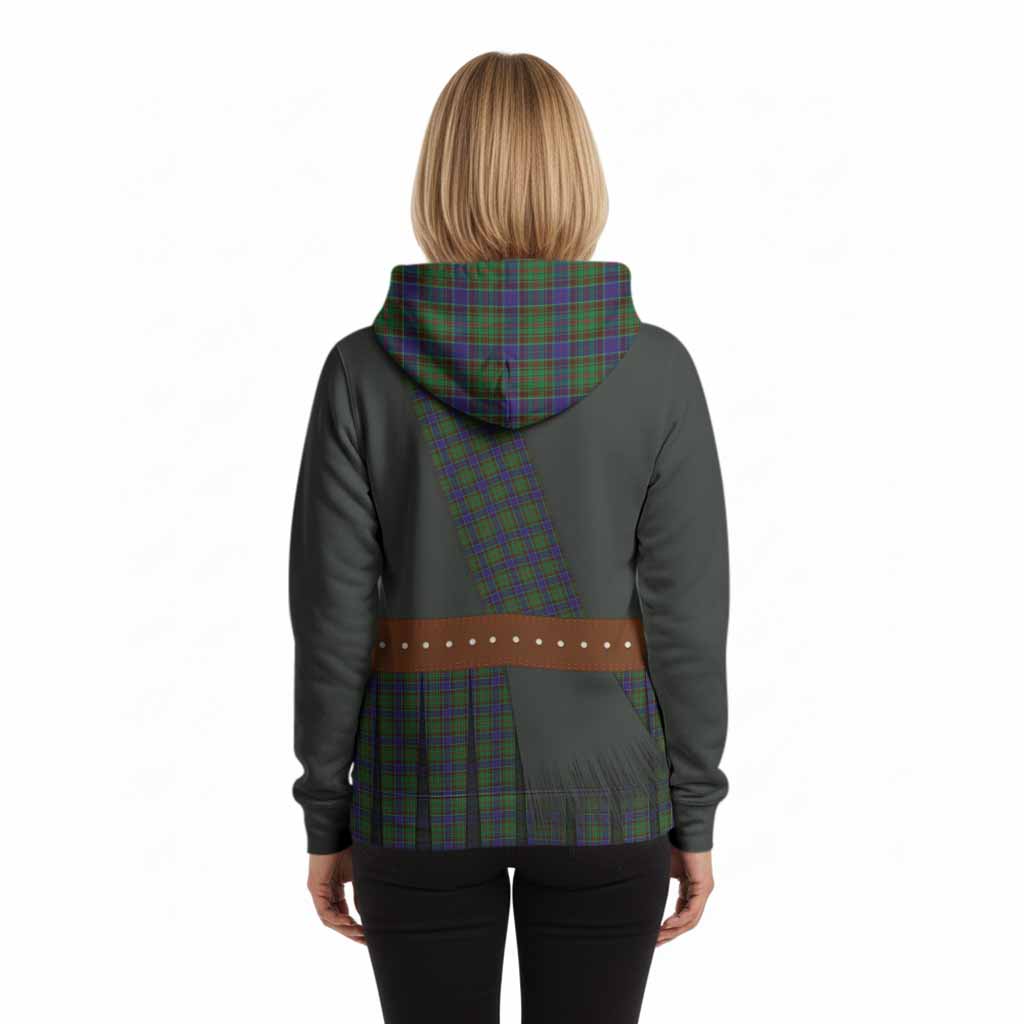 Adam Tartan Crest Hoodie Kilt Costume Style