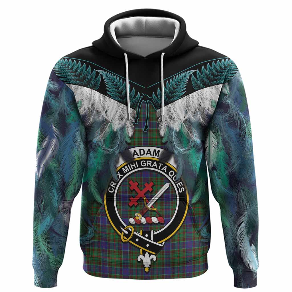 Adam Tartan Crest Hoodie New Zealand Maori Korowai Cloak