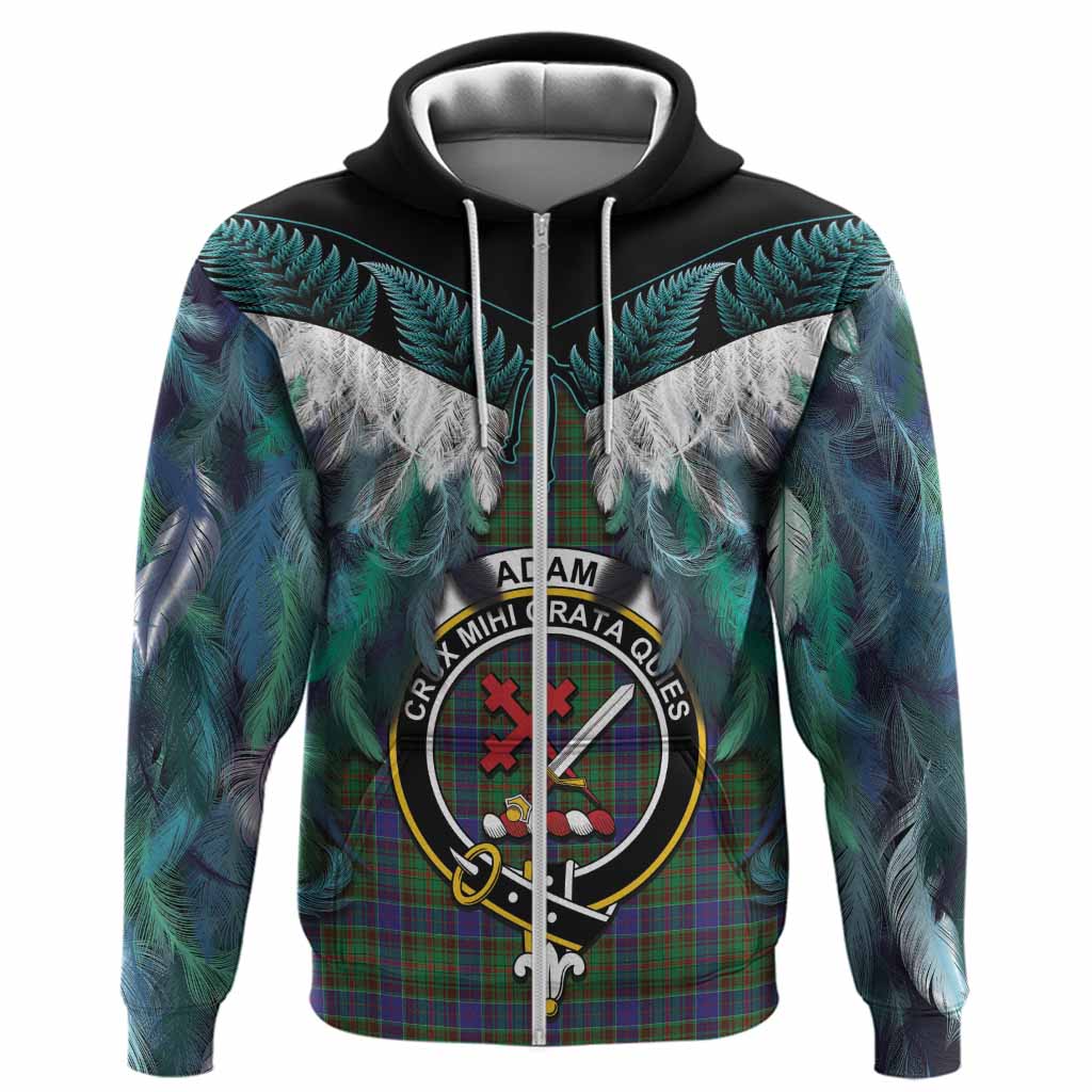 Adam Tartan Crest Hoodie New Zealand Maori Korowai Cloak