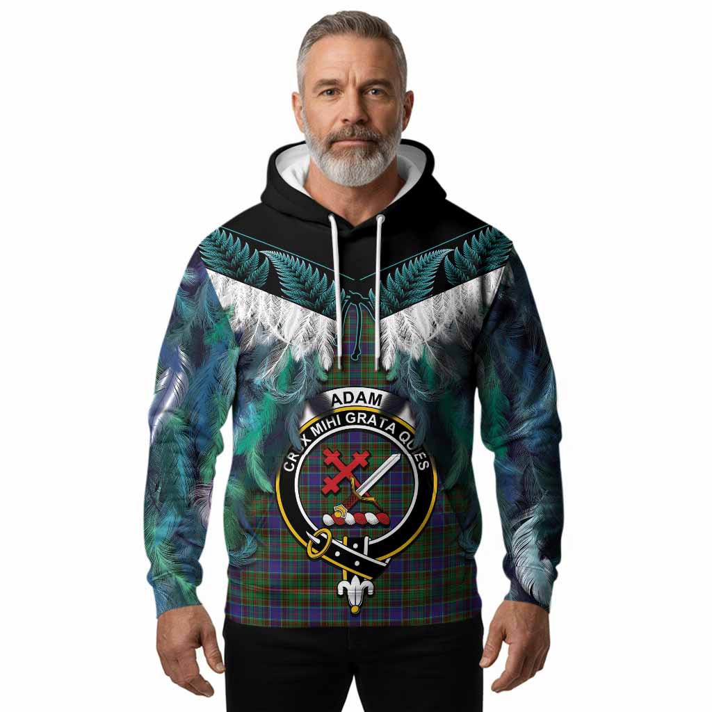 Adam Tartan Crest Hoodie New Zealand Maori Korowai Cloak