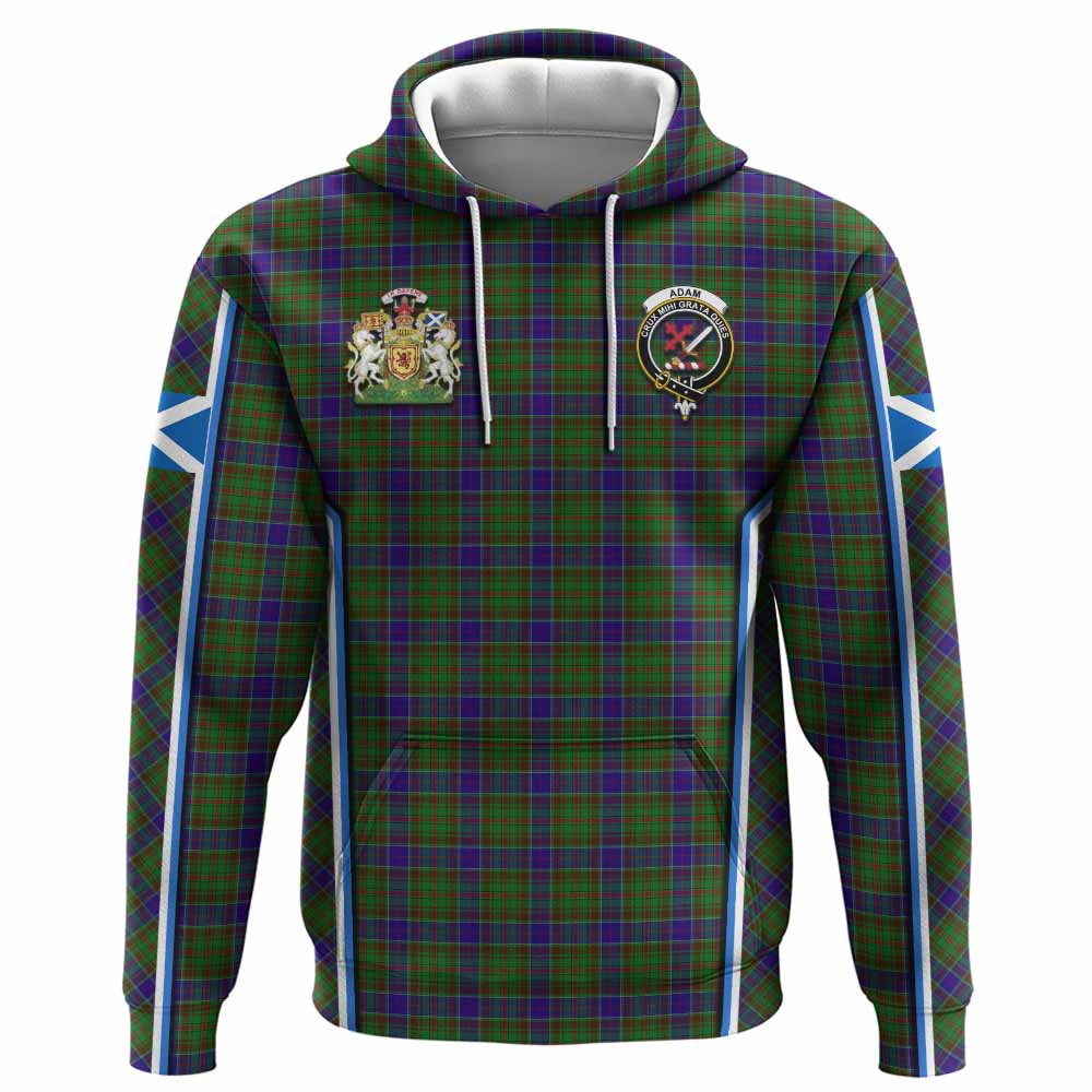 Adam Tartan Crest Hoodie Scotland Coat of Arm Flag Style - Tartan Vibes Clothing