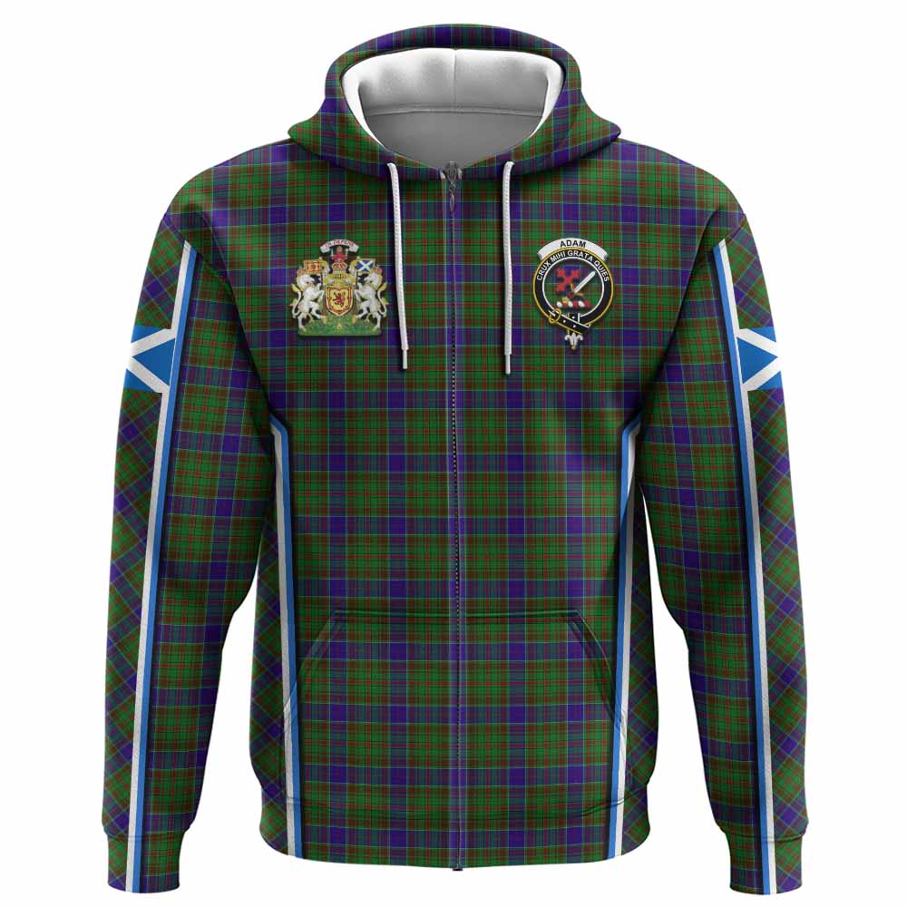 Adam Tartan Crest Hoodie Scotland Coat of Arm Flag Style - Tartan Vibes Clothing